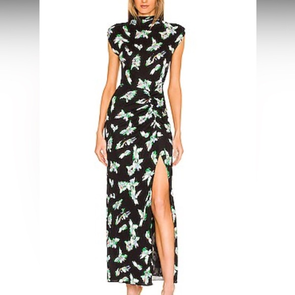 DVF Diane Von Furstenberg “Apollo” jersey fabric long dress gown size M - Picture 1 of 9